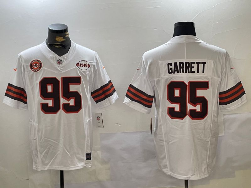 Men Cleveland Browns #95 Garrett White 2024 Nike Vapor Limited NFL Jersey style 4->cleveland browns->NFL Jersey